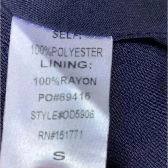 Gilli Women Navy Blue Striped Ruffle Sleeve Dress Lined Small NEW. 1298 - Picture 5 of 5